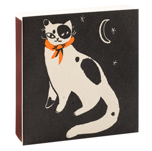 Black Spotted Kitten | Square - Safety Matches