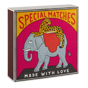 Elephant and Cheetah | Square Matchboxes