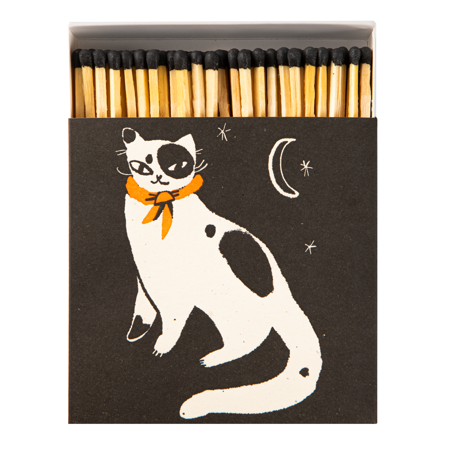 Black Spotted Kitten | Square - Safety Matches