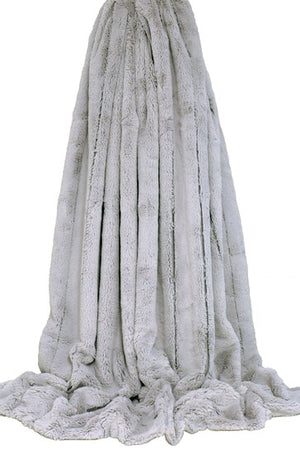 Faux Fur Throw - Grey - 130 X 180cm