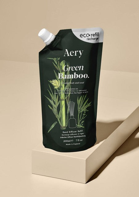Aery Green Bamboo Reed Diffuser Refill