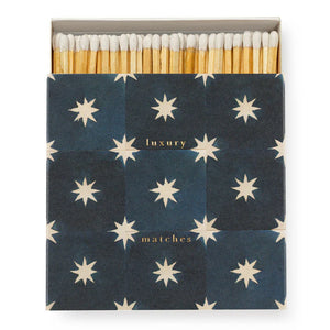 Navy Star Square Matchbox  by Wanderlust Paper Co.