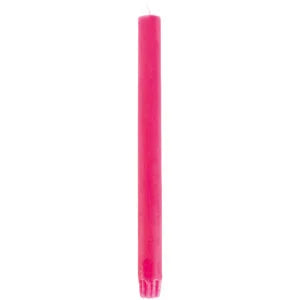 Rustic Dinner Candles Fuchsia - bundle of 6