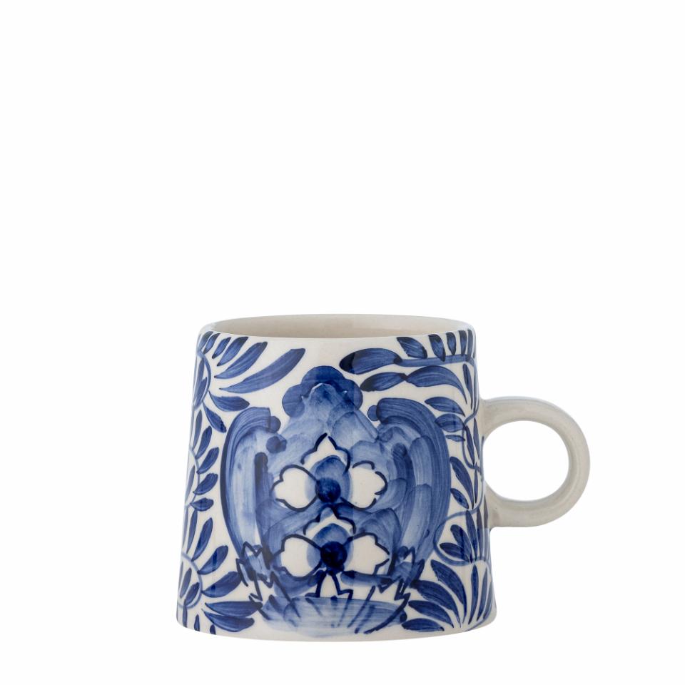 Karlie Mug, Patterned Stoneware - Blue