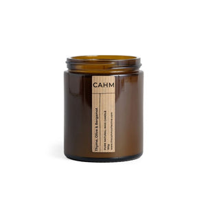 CAHM Thyme, Olive & Bergamot Candle - Amber Jar