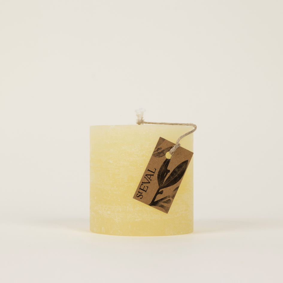 St Eval Bay & Rosemary Scented 3"x 3" Pillar Candle