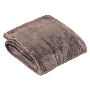 Faux Fur Throw - Grey - 130 X 180cm