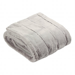 Faux Fur Throw - Grey - 130 X 180cm