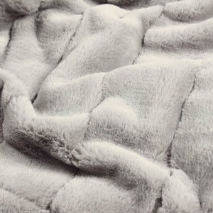 Faux Fur Throw - Grey - 130 X 180cm