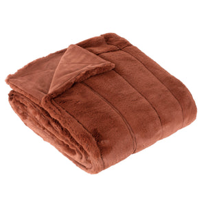 Faux Fur Throw - Rust - 140 X 200cm