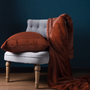 Faux Fur Throw - Rust - 140 X 200cm