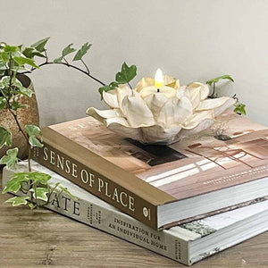 Eira Candle Votive, Nature, Stoneware