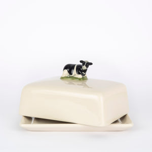 New Quail Friesian Cow Butter Dish