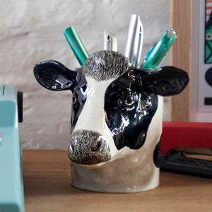 Quail Friesian Cow Pencil Pot