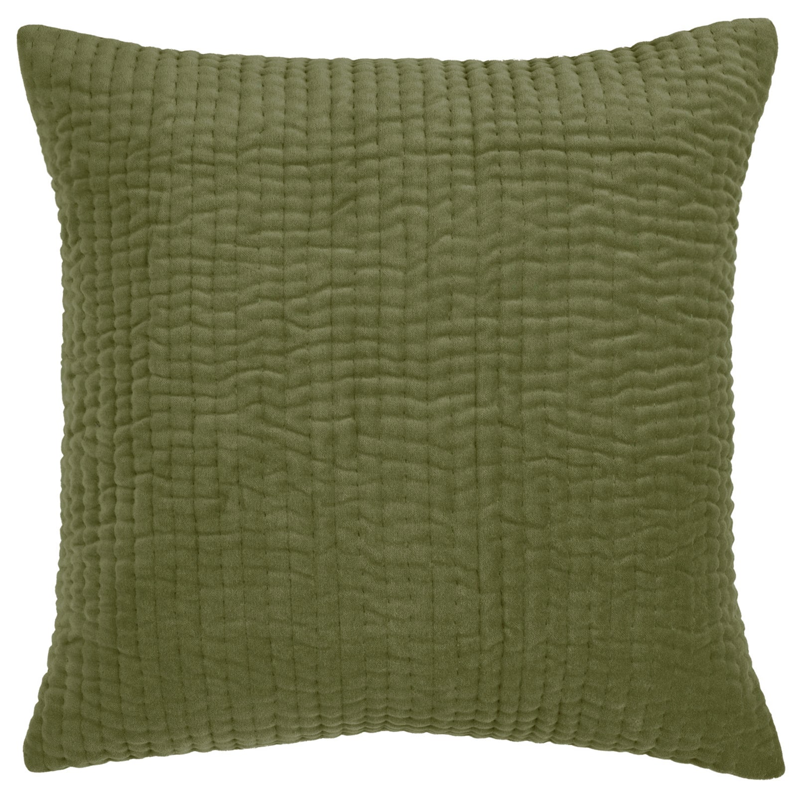 Haze Embroidered Feather Cushion - Sage