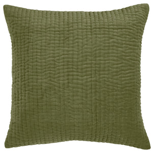Haze Embroidered Feather Cushion - Sage