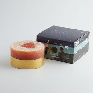 Orange & Cinnamon Scented Gold Dipped Multiwick Candle - St Eval