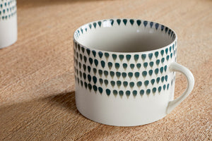 Juniper Drop Mug - Cream & Juniper - Large (Set of 2)