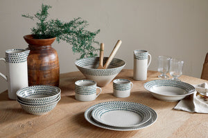 Juniper Drop Mug - Cream & Juniper - Large (Set of 2)