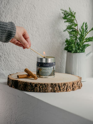 Orange & Cinnamon Scented Christmas Candle Tin - St Eval