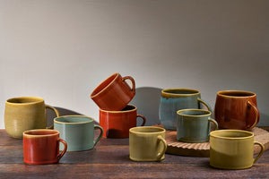 Nkuku Kalini Mugs - Amber - Large (Set of 2)