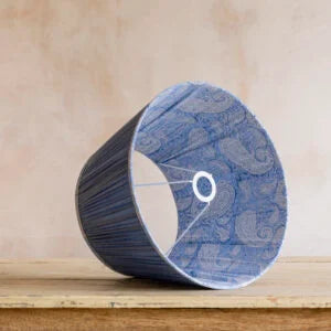 Cornflower Blue Cotton Lampshade - 35cm