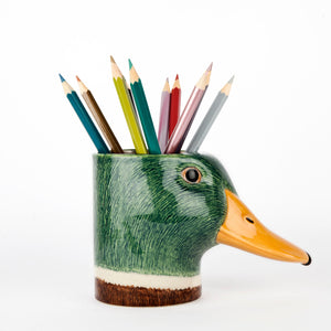 Mallard Pencil Pot - Quail Ceramics