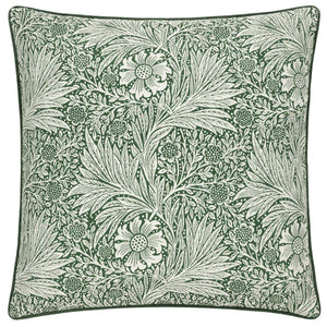 Morris & Co Marigold Piped Jacquard Cushion -  Leaf