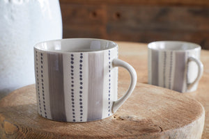 Patthar Mug - Cream & Grey - Small (Set of 2)