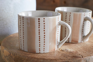 Nkuku Patthar Mug - Cream & Clay - Small (Set of 2)