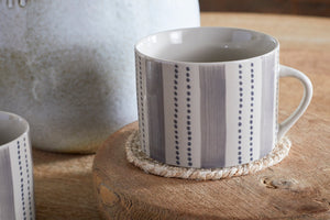 Nkuku Patthar Mug - Cream & Grey - Large (Set of 2)