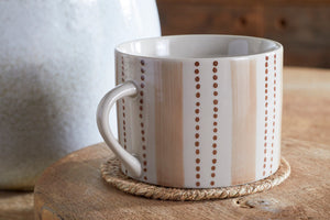 Nkuku Patthar Mug - Cream & Clay - Large (Set of 2)