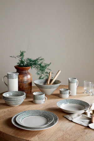 Juniper Drop Mug - Cream & Juniper - Large (Set of 2)