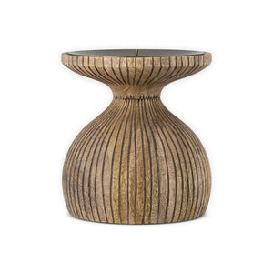 Omari Mango Wood Candlestick - small