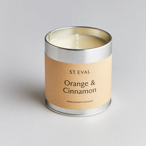 Orange & Cinnamon Scented Tin Candle - St Eval