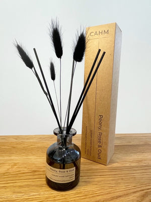 CAHM Peony, Rose & Oud Reed Diffuser - Black