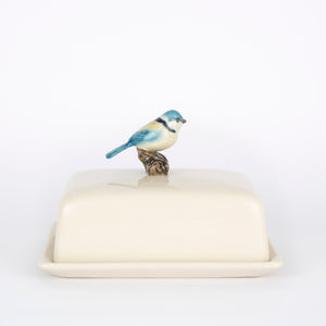 NEW Blue Tit Butter Dish - Quail Ceramics