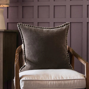 Stitch Embroidered Cushion - Quartz