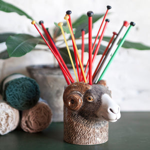 Swaledale Sheep Pencil Pot - Quail Ceramics