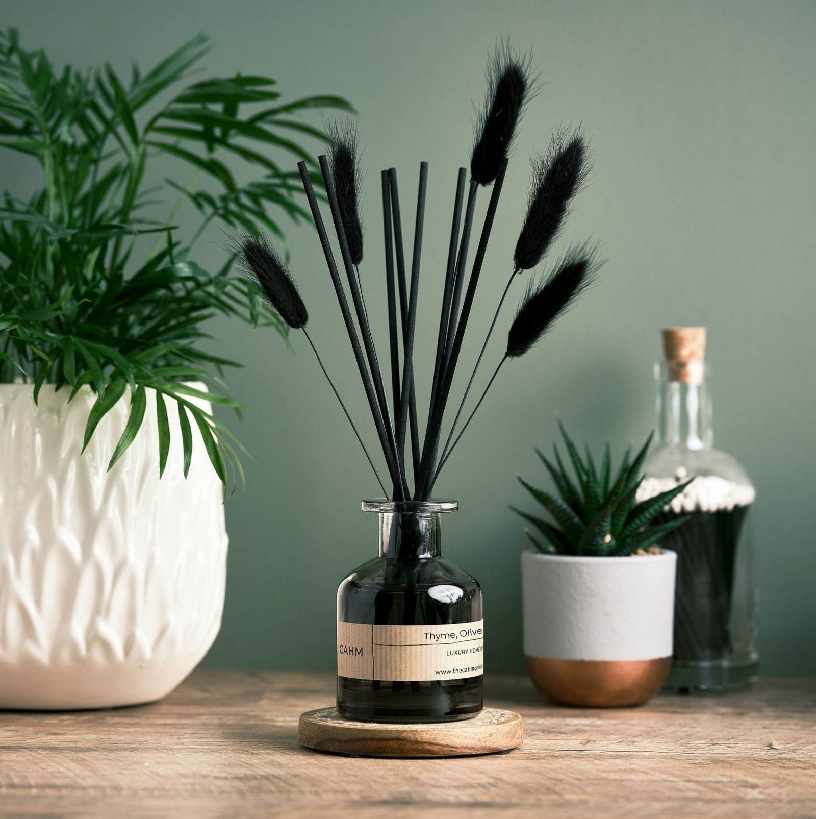 CAHM Luxury Reed Diffuser - Thyme, Olive & Bergamot - Black
