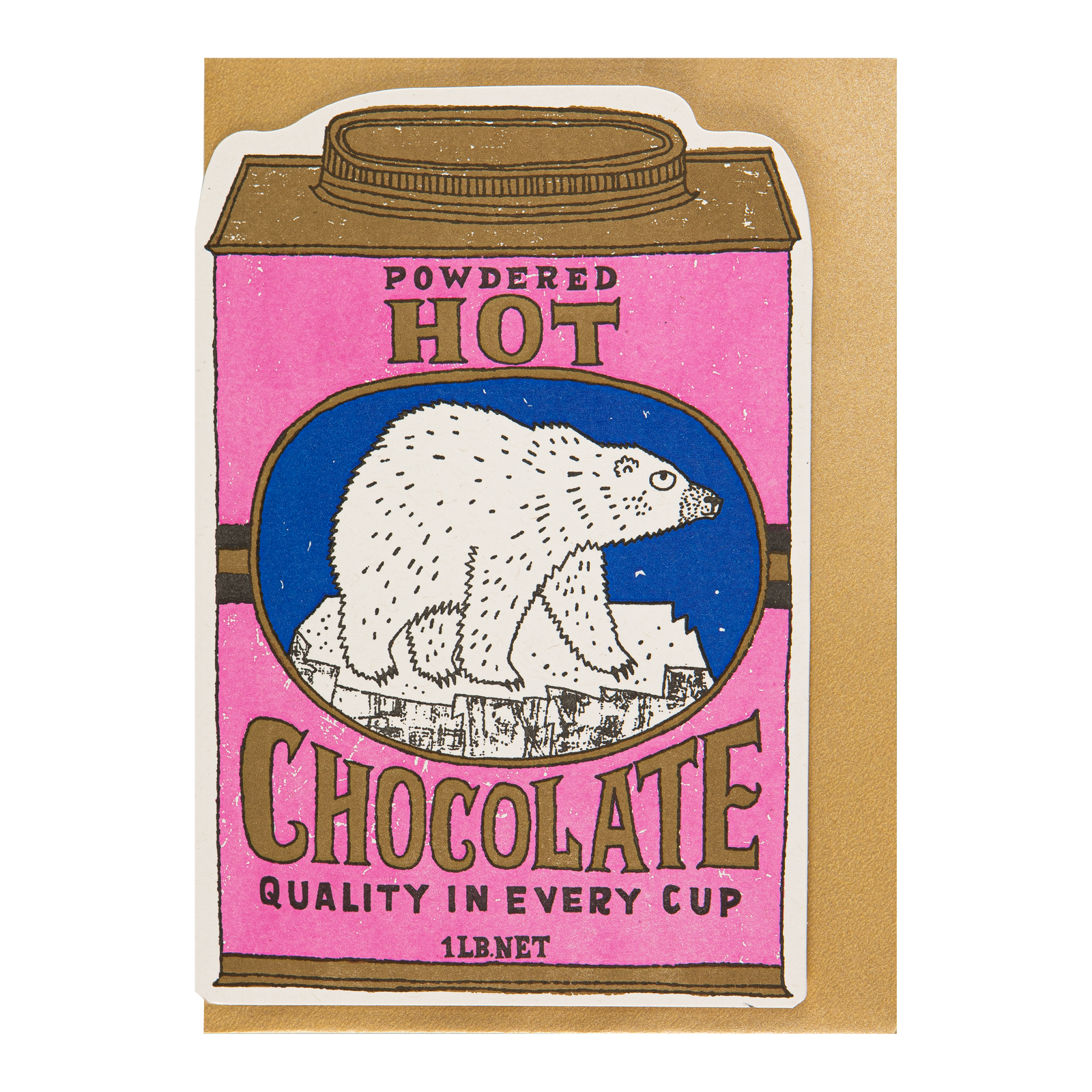 Polar Bear Hot Chocolate | Cut-Out | Archivist Greeting Card