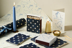 Navy Star Square Matchbox  by Wanderlust Paper Co.