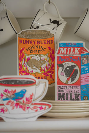 Archivist Coffee Tin Greetings card - by Charlotte Farmer