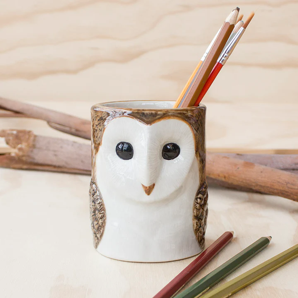 Barn Owl Pencil Pot
