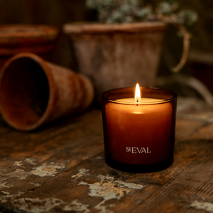Bay & Rosemary Amber Glass Candle - St Eval