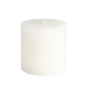 Rustic Pillar Candle White