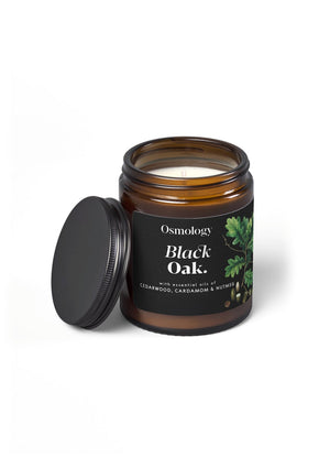 Osmology by Aery Black Oak Scented Candle Jar - Cedarwood Cardamon and Nutmeg