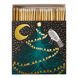 Archivist Owl, Moon and Tree Matches | Square - Safety Matches