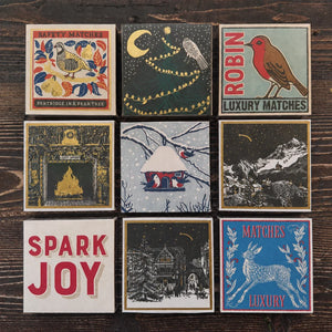 Archivist Owl, Moon and Tree Matches | Square - Safety Matches