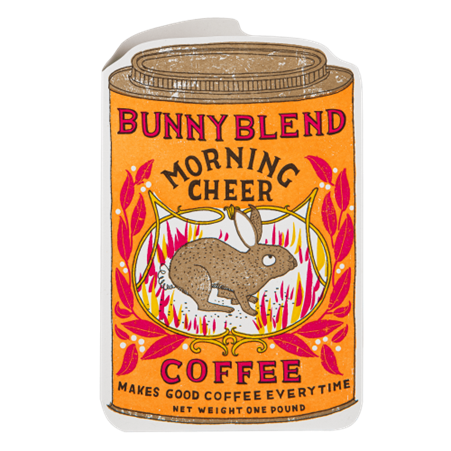 Archivist Coffee Tin Greetings card - by Charlotte Farmer